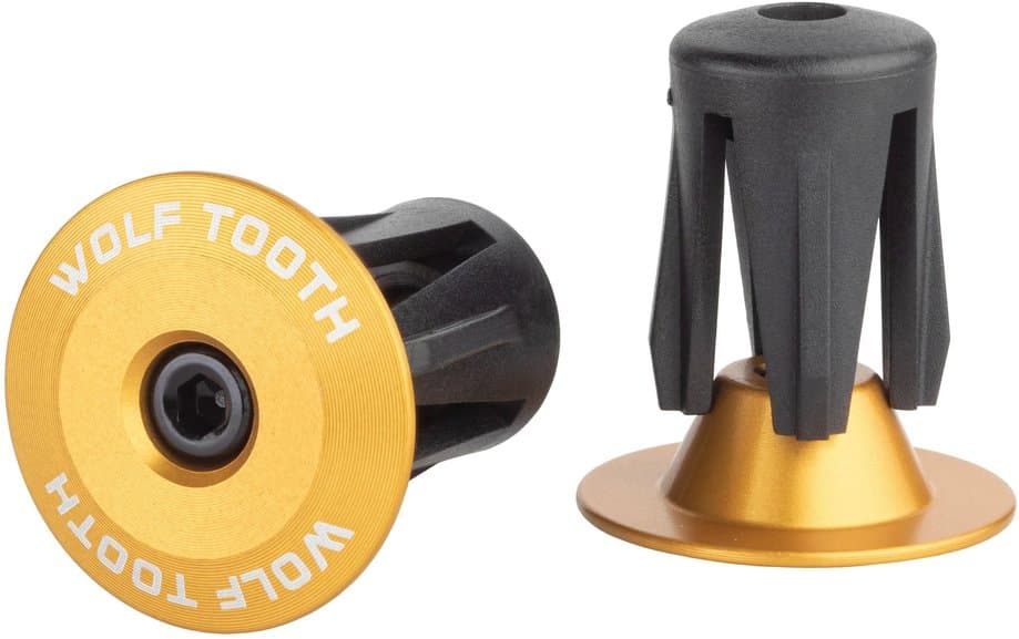 Wolftooth Aluminium Lenkerendkappen, geschraubt Gold Modell 2026