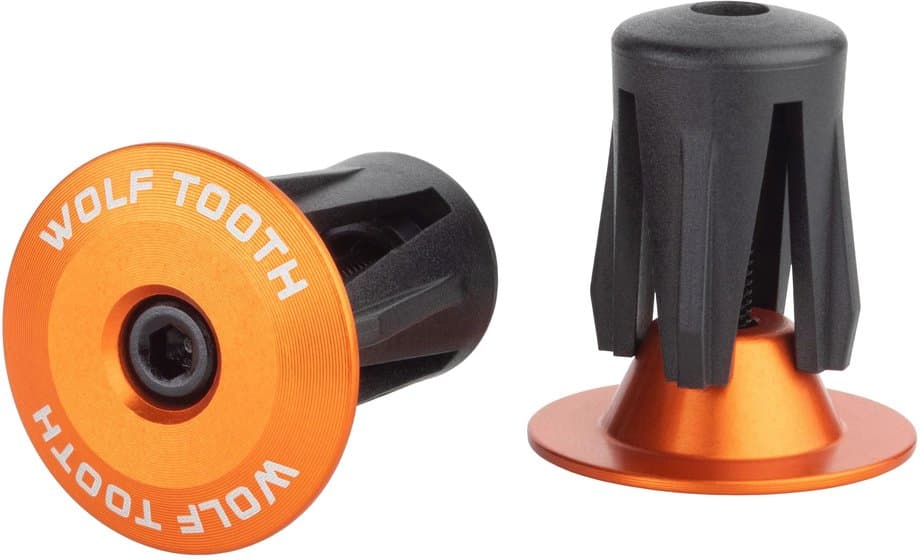 Wolftooth Aluminium Lenkerendkappen, geschraubt Orange Modell 2026