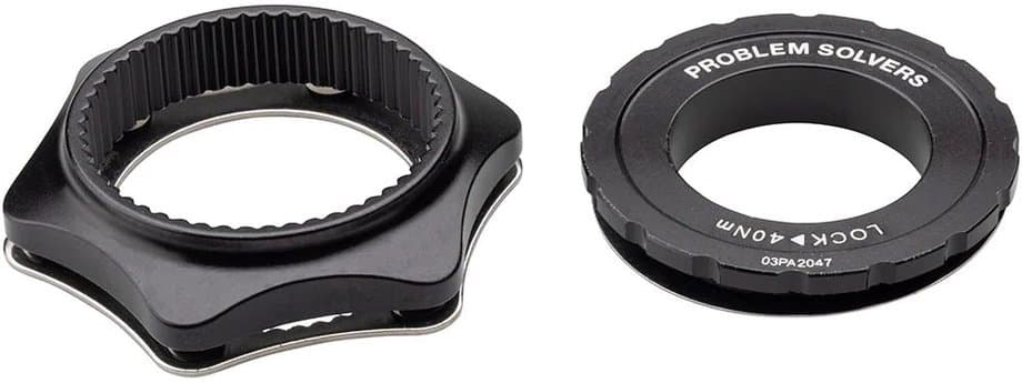 Problem Solvers Center Lock Adapter für QR/12/15/20mm TA, inkl. Lockring Schwarz Modell 2025