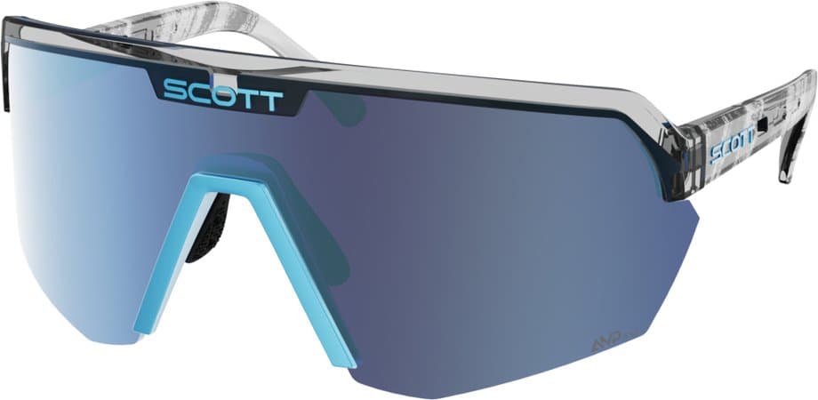Scott Sport Shield Schwarz/Neonblau - AMP Berylblau verspiegelt S3 Modell 2026
