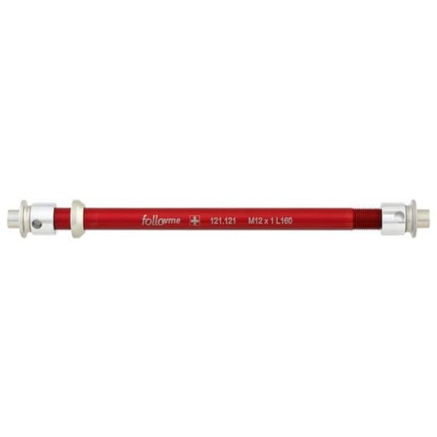 FollowMe Steckachsadapter Alu M12x1 Rot Modell 2024